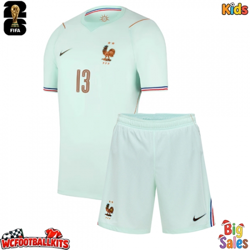 France Kante #13 Replica Away Stadium Kit for Kids World Cup 2026 Short Sleeve (+ pants)